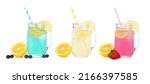 Cold  Colorful Summer Lemonade...