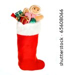 Photo of Festive red Xmas stocking filled with gifts | Free christmas ...