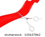 cut ribbon | Shutterstock . vector #135637862