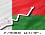 white arrow and stocks chart... | Shutterstock . vector #1376678942