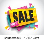 sale layout design with... | Shutterstock .eps vector #424142395