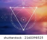 sacred geometry zentangle... | Shutterstock .eps vector #2160398525