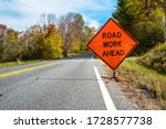 Road Work Ahead Road Sign...