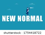 new normal vector concept ... | Shutterstock .eps vector #1754418722
