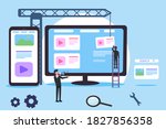 content creator vector concept  ... | Shutterstock .eps vector #1827856358