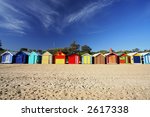 Colorful Beach Huts At Brighton ...