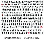 set of detailed  silhouettes of ... | Shutterstock .eps vector #103466402