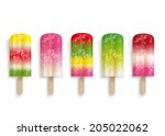 set of vector ice lollies | Shutterstock .eps vector #205022062