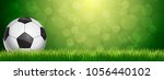 soccer ball on green background | Shutterstock .eps vector #1056440102