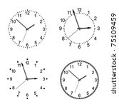 vector clock | Shutterstock .eps vector #75109459