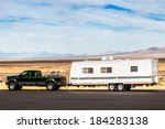 Pick Up Truck  With Rv Travel...