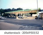 Small photo of HUDDERSFIELD, UK - OCTOBER 13, 2021: Petrol station on the Halifax Road leading to the M62, Lindley, Huddersfield