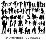 family silhouettes | Shutterstock .eps vector #72406081