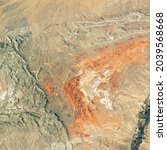 Desert Land On Satellite Photo  ...