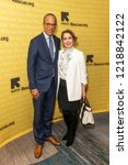 Small photo of New York, NY - November 1, 2018: Lester Holt and Carol Hagen Holt attend the 2018 IRC Rescue Dinner at New York Hilton Midtown