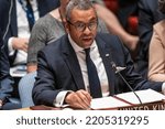 Small photo of New York, NY - September 22, 2022: James Cleverly speaks at SC meeting "maintenance of peace and security of Ukraine" at UN Headquarters