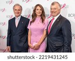 Small photo of Fabrizio Freda, Elizabeth Hurley, and William P. Lauder attend the Breast Cancer Research Foundation New York Luncheon at New York Hilton Midtown on October 27, 2022