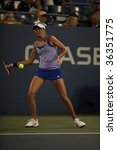 Small photo of NEW YORK - AUGUST 31: Daniela Hantuchova of Slovakia returns a shot during 1st round match against Meghann Shaughnessy of USA at US Open on August 31, 2009 in New York