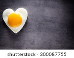 Fried Egg Heart Shaped And Gray ...