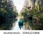 Canoeing along the Suwannee Canal of the Okefenokee National Wildlife Refuge