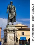 Small photo of Florence, Italy, old statue of Manfredo Fanti