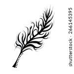 feather tattoo | Shutterstock .eps vector #266145395