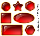 set of web buttons with gems... | Shutterstock . vector #95524285