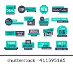 set of promotional badges and... | Shutterstock .eps vector #411595165