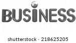 3d text "business" on a white... | Shutterstock . vector #218625205