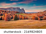Colorful Autumn View Of Alpe Di ...
