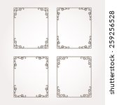 set of four decorative frames... | Shutterstock .eps vector #259256528