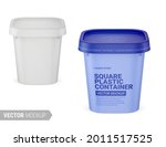 white matte square plastic... | Shutterstock .eps vector #2011517525