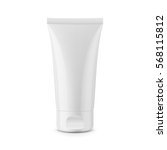 white glossy plastic tube for... | Shutterstock .eps vector #568115812