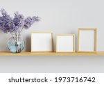 three photo mockup frames and... | Shutterstock . vector #1973716742