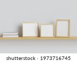 three photo mockup frames and... | Shutterstock . vector #1973716745