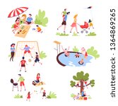 summer outdoor activity and... | Shutterstock .eps vector #1364869265