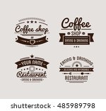 vintage logo. coffee shop... | Shutterstock .eps vector #485989798