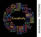 kids creativity and art design... | Shutterstock .eps vector #741252682