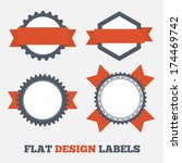 flat design labels | Shutterstock .eps vector #174469742