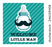 blue baby shower greeting card... | Shutterstock .eps vector #246109408