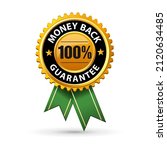 100  money back guarantee label.... | Shutterstock .eps vector #2120634485