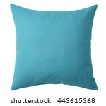 Cyan Pillow Isolated On White...