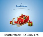 santa sleigh with gifts | Shutterstock .eps vector #150802175