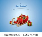 santa sleigh with gifts | Shutterstock . vector #165971498