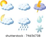 weather icons | Shutterstock .eps vector #74656738