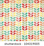 retro flower pattern   grunged... | Shutterstock . vector #104319005