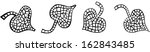 vector set of mosaic leaves  | Shutterstock .eps vector #162843485