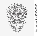  god is the logo mark curly | Shutterstock .eps vector #303066365
