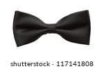 Black bow tie isolated on white ...
