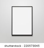 blank picture frame at the wall ... | Shutterstock . vector #220573045